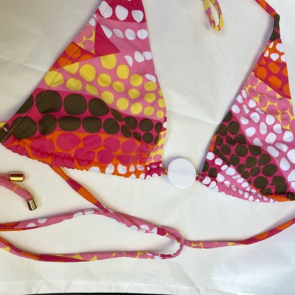 New Milly Cabana Candy String Bikini Top - Picture 2 of 8